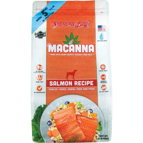 Grandma Lucy's Freeze Dried Macanna Salmon Grain Free Dog Food 1lb - Poudre Pet and Feed Supply
